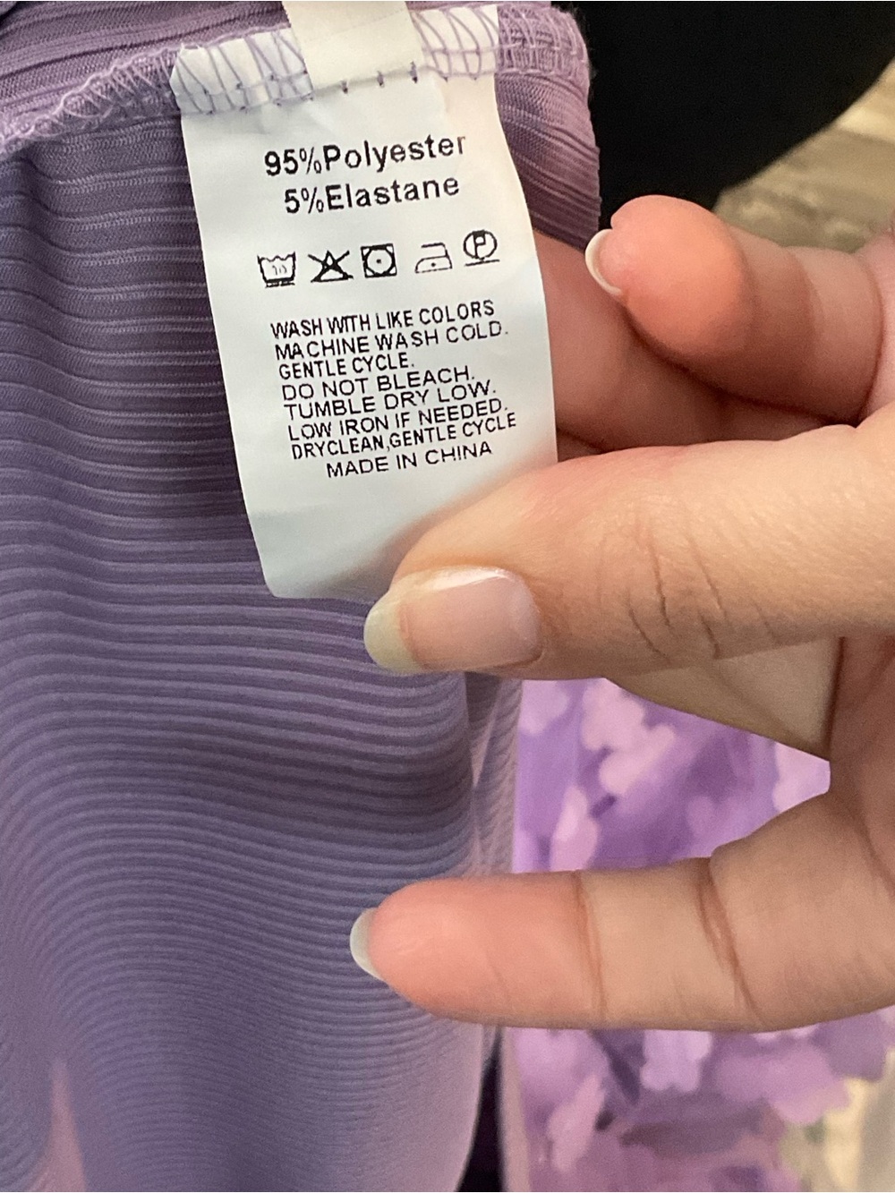 SHEIN Lilac Long-Sleeve Midi Dress with Sheer Floral Puff Sleeves**Fits Like 1X - Picture 6 of 11